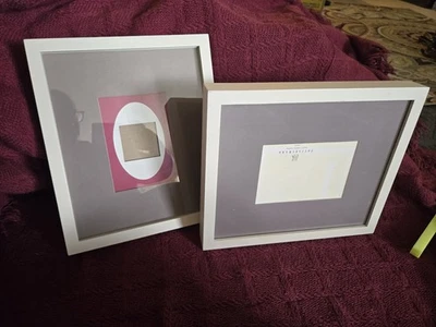 Par de marcos gruesos de madera blanca para galería 11 X 13 con varios tamaños mate  Foto 1 de 4