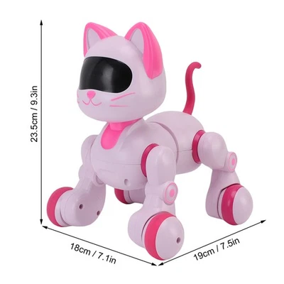 MARKENLOS Robot Cat Interactive Toy Programmable Remote Control Robot Cat Toy Dancing Sing
