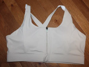 Sujetador deportivo acolchado 3XL con correas ajustables y cierre frontal de alto impacto con cremallera de alto impacto para mujer - Imagen 1 de 3