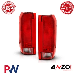 Anzo Chrome Red Tail Light/ Clear Lens For Ford 92-97 F-150 & F-250/92-96 Bronco - Picture 1 of 3
