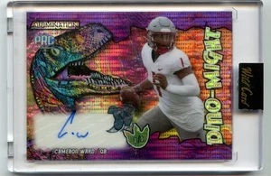 Cameron Cam Ward 1/1 2023 Wild Card Alumination Purple Dino-Might Rookie RC Auto - Picture 1 of 2