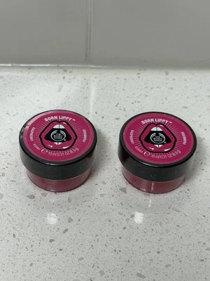 2x THE BODY SHOP Born Lippy Raspberry Lip Balm RARE HTF!!! LOT of TWO*. SEALED - Image 1 of 4
