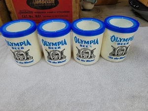 Vintage Olympia Beer Kan-Handler Koozie Styrofoam Can Bottle Holder - Picture 1 of 5