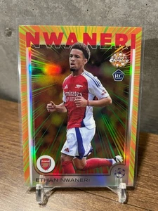 2024-25 Topps Chrome UEFA Club Competition Nuwaneri RADIATING ROOKIES ARSENAL 42 - Picture 1 of 2