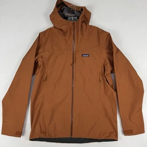 Patagonia Boulder Fork Rain Jacket Mens Medium 85140 Robin Brown Waterproof New - Picture 1 of 16