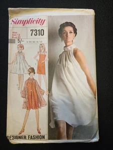 Uncut Vintage 1960s Sewing Pattern -Overdress & Slip-Dress -Size 12,Bust 32 - Picture 1 of 2