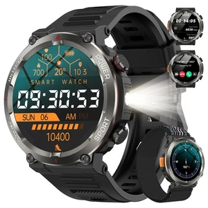 Reloj inteligente militar para hombre (responder/hacer llamada) rastreador de ritmo cardíaco resistente - Imagen 1 de 8