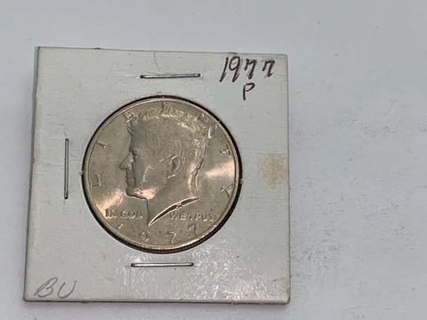 1977-P Kennedy Half Dollar! In Brilliant Uncirculated Condition! Cover