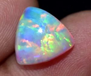 Opale bianco fuoco naturale australiano non trattato 4,35 ct pietra preziosa sfusa certificata - Foto 1 di 5