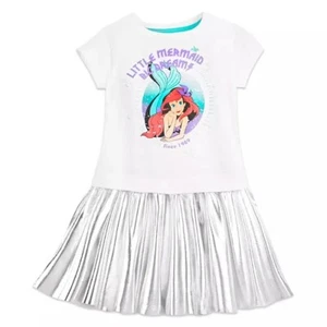 Disney Store Ariel "Big Dreams" T-Shirt Dress for Girls The Little Mermaid NEW - Picture 1 of 3