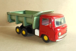 vintage tin toy YONEZAWA made in Japan - DUMPER TRUCK - 30cm - friction - 60s - Picture 1 of 12