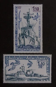 Französische Südantarktis 1980 SG136/7 Fregatten Schiff MNH UM unmontiert - Bild 1 von 1