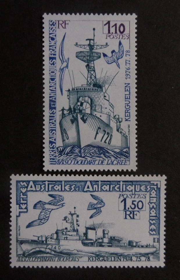 French Southern Antarctic 1980 SG136/7 Frigates ship MNH UM unmounted - Image 1 of 1
