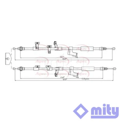 Fits Ford Focus 2011-2018 C-Max 2010-2016 Hand Brake Cable Rear Mity 2074151 - Image 1 of 2