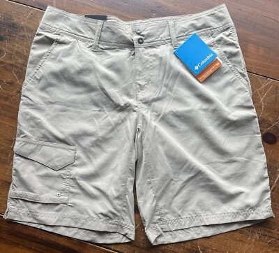 Columbia 全新带标签标准版银色岭短裤 8 码棕褐色/卡其色全色 SPF 50 — 第 1/4 张图片