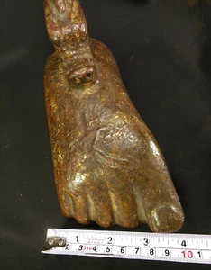 X-RARE Chinese Jade Statue of Buddha's Foot & Dragon King's Journey Immortality - Picture 1 of 12