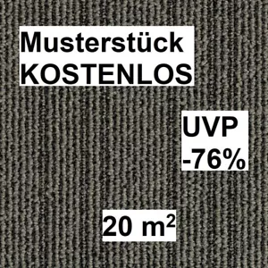 Teppichfliesen GRAU B1 50x50 Schlinge 6,0mm 3,95€/Fliese 20m2 UVP 66€/m2 -76% - Bild 1 von 9