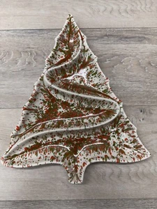 1975 Atlantic Form Keramik Weihnachtsbaum 15" geteilt Servierschale MCM Teller - Bild 1 von 7