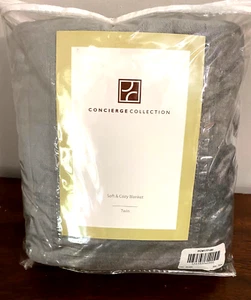 Concierge Collection Soft & Cozy Blanket, Twin, Sliver - 3G_10 - Picture 1 of 2