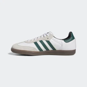 Size 11 - adidas Samba OG Cloud White Core Black Green - Picture 1 of 8