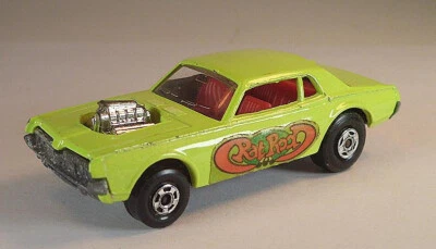 Matchbox Superfast Nr. 62 Mercury Cougar Dragster Rat Rod gelbgrün 4 #331 - Bild 1 von 3
