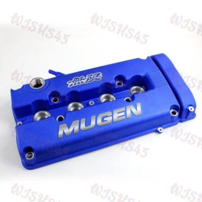 Cubierta de válvula de motor estilo MUGEN azul para 1999-2000 para Honda CIVIC SI Dohc VTEC Foto 1 de 4