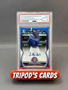 2023 Bowman Chrome MB Mojo Jefferson Rojas Blue Refractor Auto #/150 PSA 10 Cubs - Picture 1 of 2