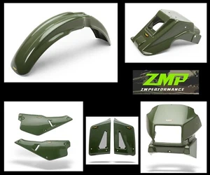 NEW KAWASAKI KLR650 87-07 OLIVE GREEN FRONT REAR FAIRING PANELS SCOOPS FENDERS - Bild 1 von 1