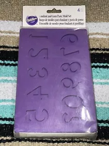Wilton Fondant Gum Paste Silicone Mold Upper Lower Case Letter Numbers Cake NIB - Picture 1 of 2
