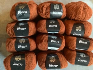 Wollpaket Lana Grossa Diverso 600 g rost terracotta Wolle Alpaka Flauschgarn - Bild 1 von 5