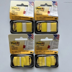 Post it Flags Yellow Standard Page Flags in Dispenser, 50 Per Pack 4 Pack - Picture 1 of 3