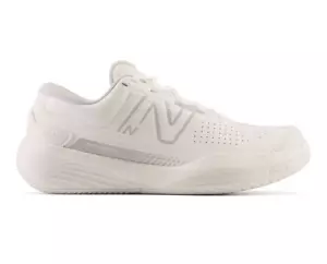 New Balance Womens 696 V5 Hard Court Athletic Tennis Shoes White/Blue (WCH696W5) - Picture 1 of 18