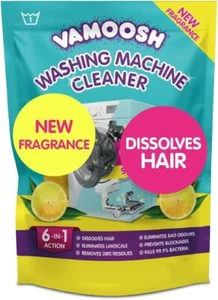 Vamoosh 6-in-1 Washing Machine Cleaner Lemon Scent Various Packs Dissolves Hair - Picture 1 of 6