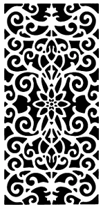 Wirklich tolle Schablonen, Blumenrolle 1 Schablone, 4 x 8", Hintergrund, Blume - Bild 1 von 1