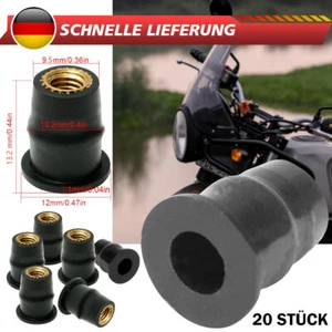 20x M5 Well Muttern Kit Gummimuttern 5mm/0.2in Motorräder Windschutzscheibens - Bild 1 von 11