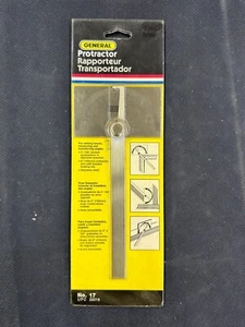 VINTAGE General Tool 17 Square Head Stainless Steel Angle Protractor 180 Degrees - Picture 1 of 2