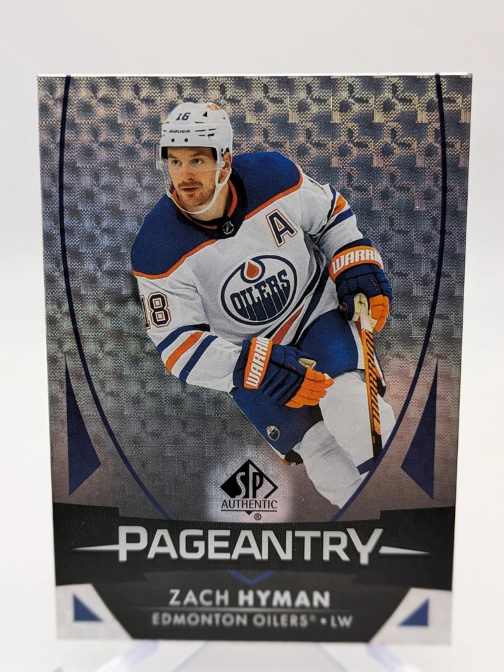 💥 Zach Hyman 2023-24 SP Authentic Pageantry #P-14; Edmonton Oilers - Image 1 of 2