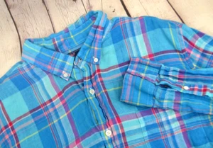 VINEYARD VINES Herren Slim Fit Murray Button Front Leinen Hemd XL blau kariert - Bild 1 von 5
