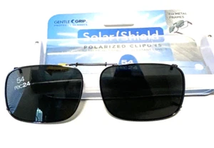 Nuevo Protector Solar Clip-Ons POLARIZADO Gafas de sol clip en tus marcos Negro 54 24 - Imagen 1 de 5