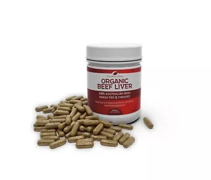Beef Liver Capsules- Australian, Organic, Grass Fed & Finished -180 Capsules - Picture 1 of 1