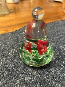 Joe Rice St. Clair Art Glass Bell Shaped Paperweight Stamped - Picture 1 of 7