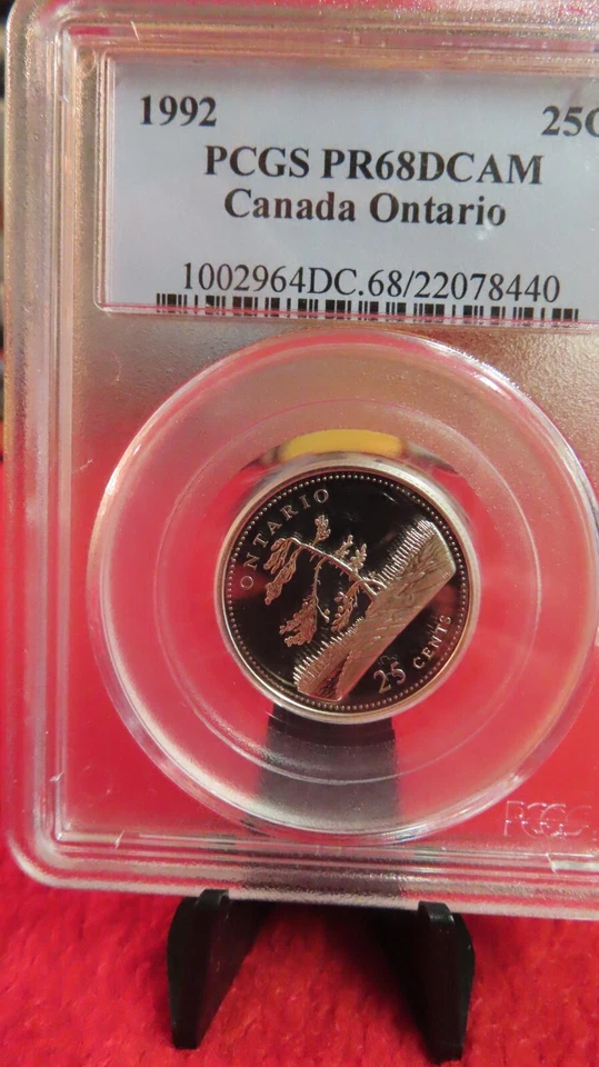 NGC 1992 Canada 25C Ontario PCGS PR 69 ULTRA CAMEO 25 CENTS - Image 1 of 4