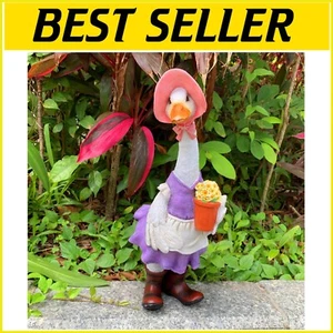 Handcrafted Duck Garden Statue - Charming Indoor/Outdoor Décor for Any Setting - Picture 1 of 10