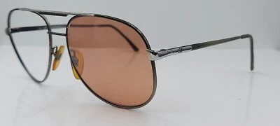 Vintage Geoffrey Beene GB62 Gray Silver Pilot Metal Sunglasses Italy FRAMES ONLY - Image 1 of 4