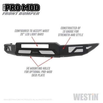 Westin Pro-Mod Front Bumper Fits 15-20 Chevrolet Colorado - Imagem 1 de 4