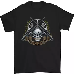 Sniper Ace One Shot Kill Para Marine Army Mens T-Shirt 100% Cotton - Picture 1 of 12