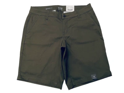 a.n.a. Bermudas cortas elásticas de algodón verde militar talla 4 A New Approach para mujer Foto 1 de 4