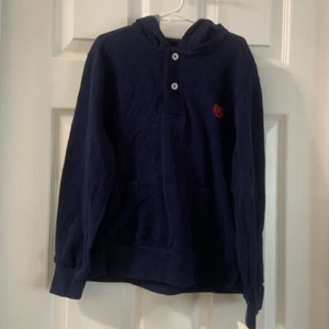 NWT Chaps Boy's Navy Blue Pullover Hoodie size S(8) - Picture 1 of 8