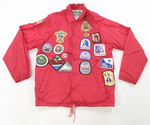 Rare Vintage ROCKY TRAIL St. Louis Missouri Boy Scout BSA Patches Jacket 90s M - Picture 1 of 15