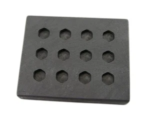 1.5 Gram Hexagon Gold & Silver Bar High Density Graphite Mold 12 Cavity - Picture 1 of 4